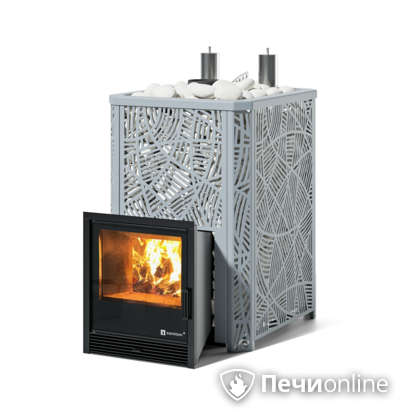 Дровяная печь-каменка ИзиСтим Ялта 35 (Модерн), AISI 430 в Красноуфимске